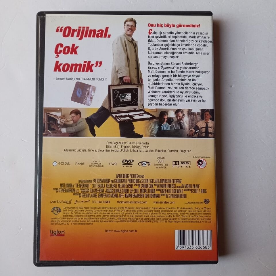 İSPİYONCU - THE INFORMANT - MATT DAMON - STEVEN SODERBERGH - DVD 2.EL