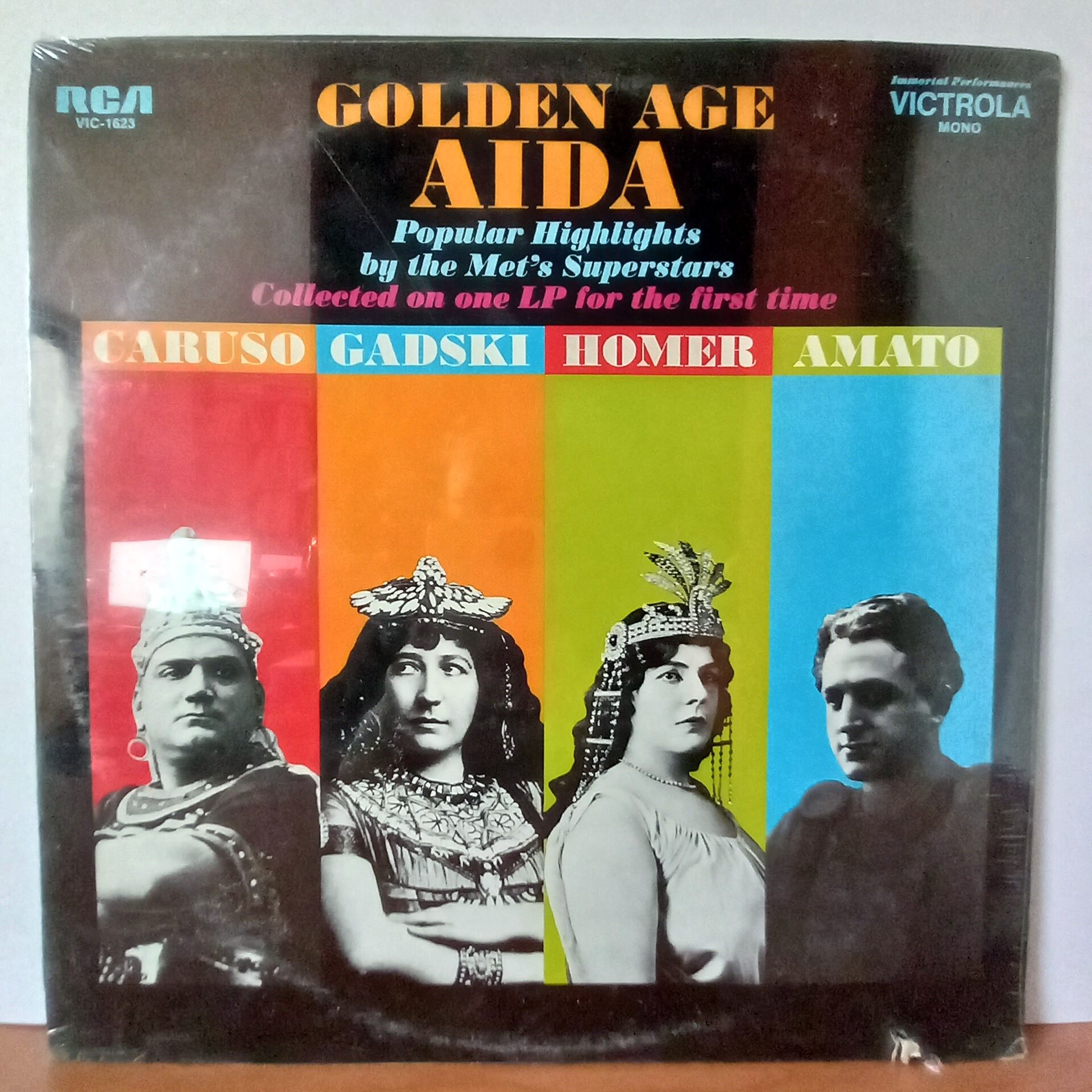 GOLDEN AGE AIDA: POPULAR HIGHLIGHTS BY THE MET\'S SUPERSTARS / CARUSO, GADSKI, HOMER, AMATO (1971) - LP DÖNEM BASKI SIFIR PLAK