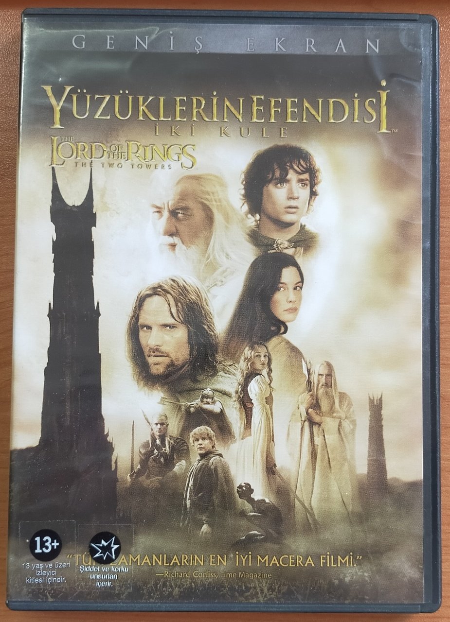 YÜZÜKLERİN EFENDİSİ İKİ KULE - THE LORD OF THE RINGS THE TWO TOWERS - DVD 2.EL