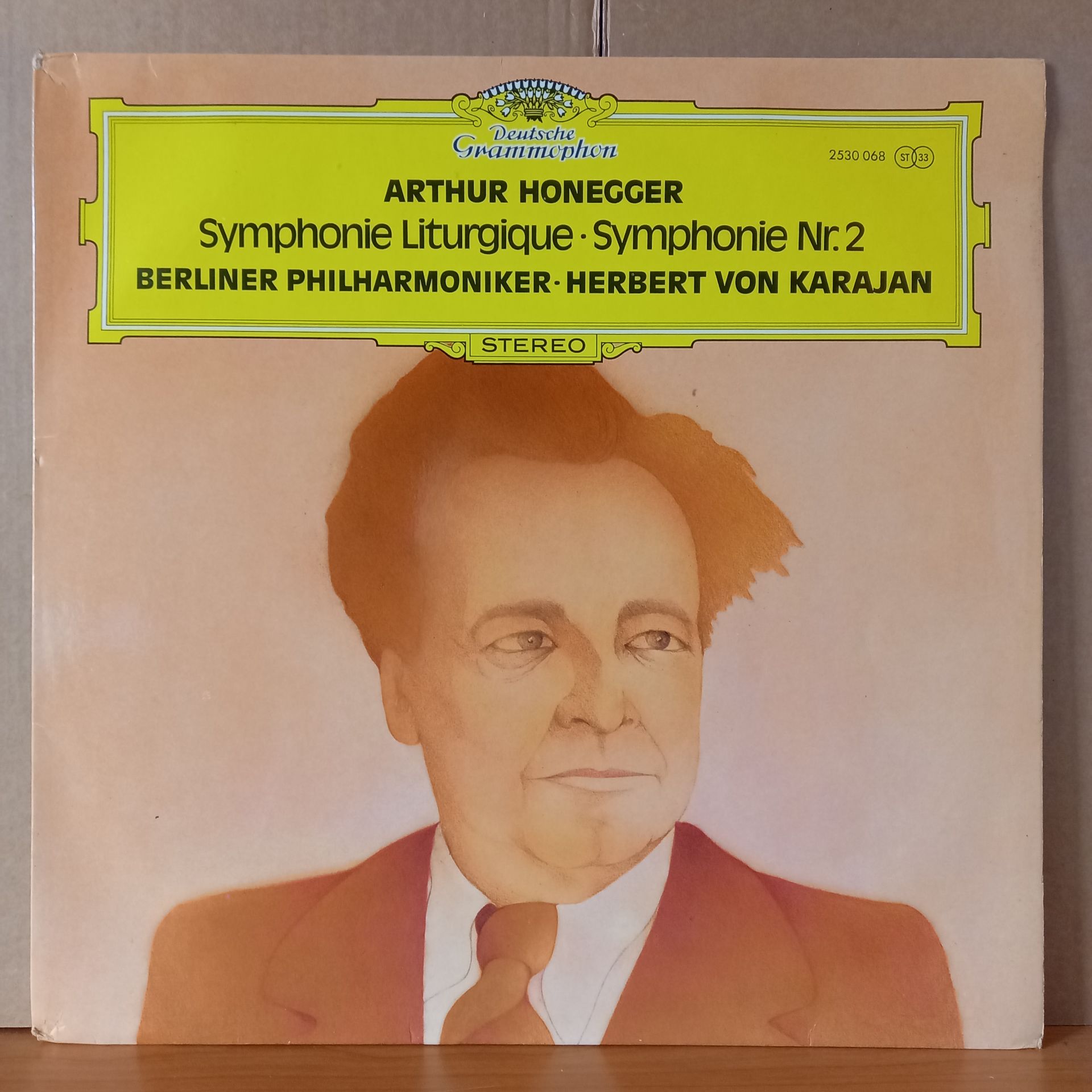 ARTHUR HONEGGER: SYMPHONIE LITURGIQUE • SYMPHONIE NR. 2 / BERLINER PHILHARMONIKER • HERBERT VON KARAJAN (1973) - LP 2.EL PLAK