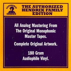 JIMI HENDRIX - ARE YOU EXPERIENCED (1967) - LP PLAK SIFIR MUSIC ON VINYL