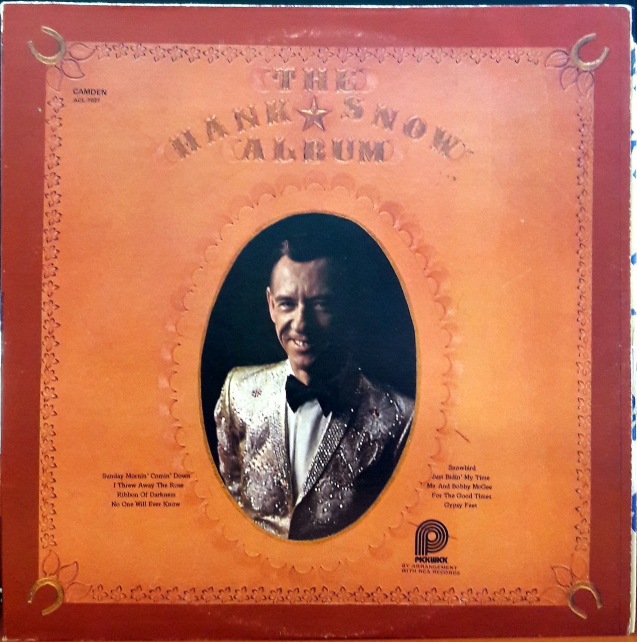 HANK SNOW - THE HANK SNOW ALBUM (1976) - LP 2.EL PLAK