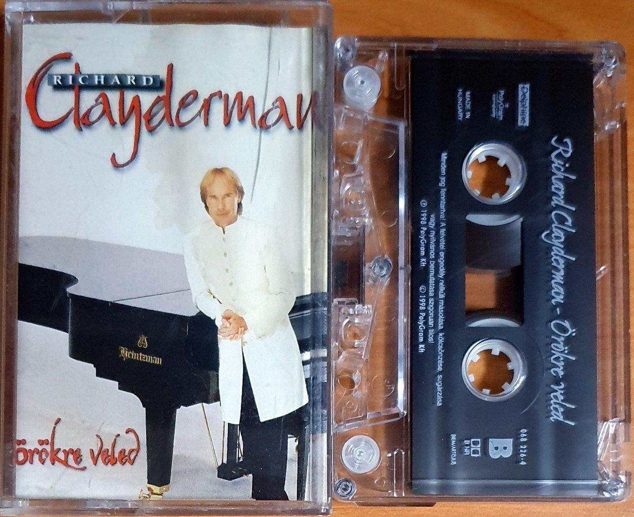 RICHARD CLAYDERMAN - ÖRÖKRE VELED (1998) - KASET MADE IN HUNGARY 2.EL
