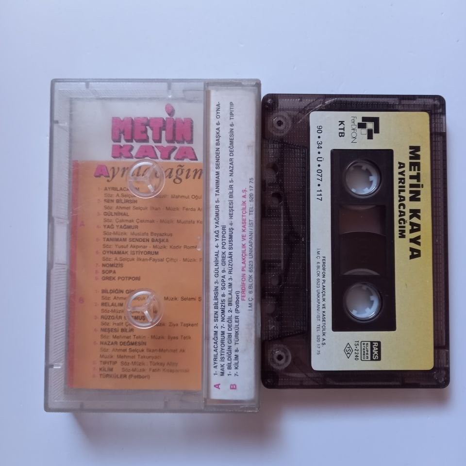 METİN KAYA - AYRILACAĞIM (1990) - KASET 2.EL