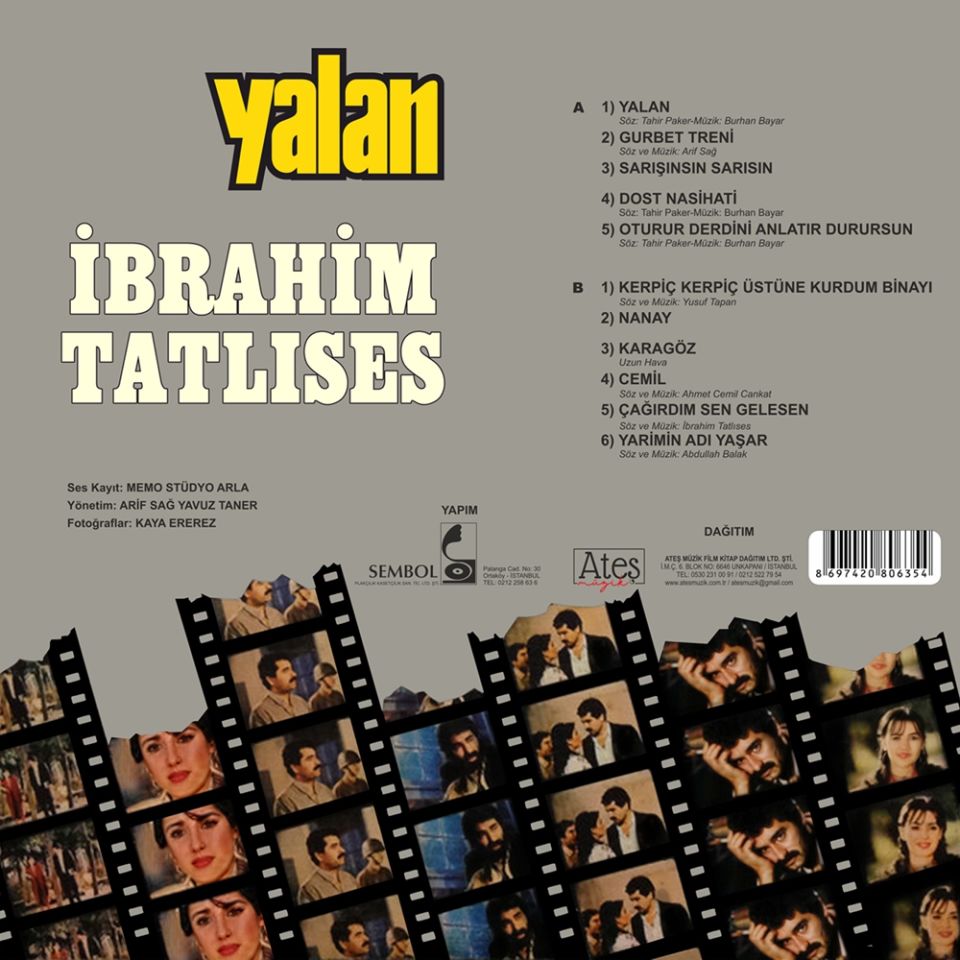 İBRAHİM TATLISES - YALAN - LP 2024 BASIM SIFIR PLAK