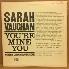 SARAH VAUGHAN - YOU'RE MINE YOU 2.EL PLAK QUINCY JONES