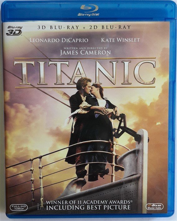 TITANIC - LEONARDO DiCAPRIO - KATE WINSLET - JAMES CAMERON - 3D+BLU-RAY 2.EL