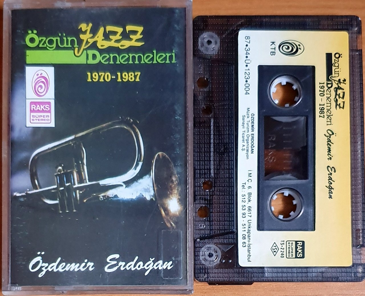 ÖZDEMİR ERDOĞAN - ÖZGÜN JAZZ DENEMELERİ 1970-1987 (1987) - KASET 2.EL