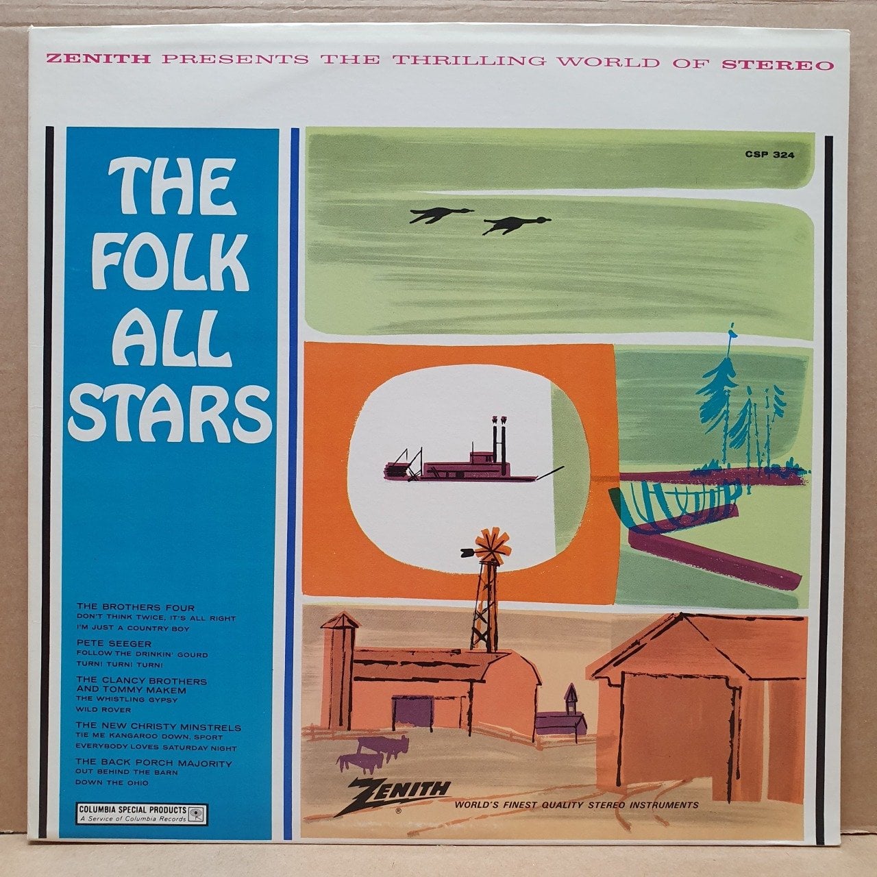 THE FOLK ALL STARS / THE BROTHERS FOUR, PETE SEEGER, THE CLANCY BROTHERS - LP 2.EL PLAK