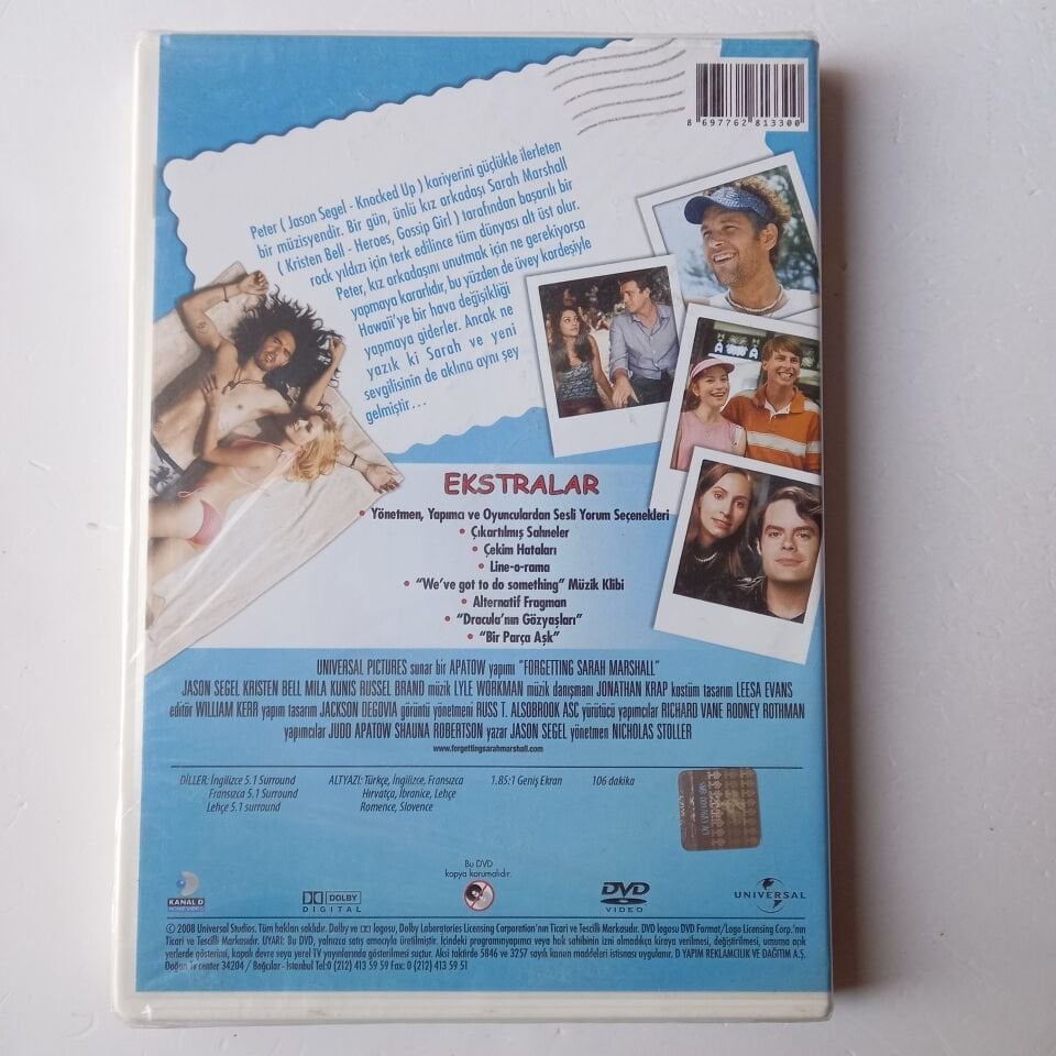 FORGETTING SARAH MARSHALL - AŞKZEDE - JASON SEGEL - KRISTEN BELL - MILA KUNIS - DVD SIFIR