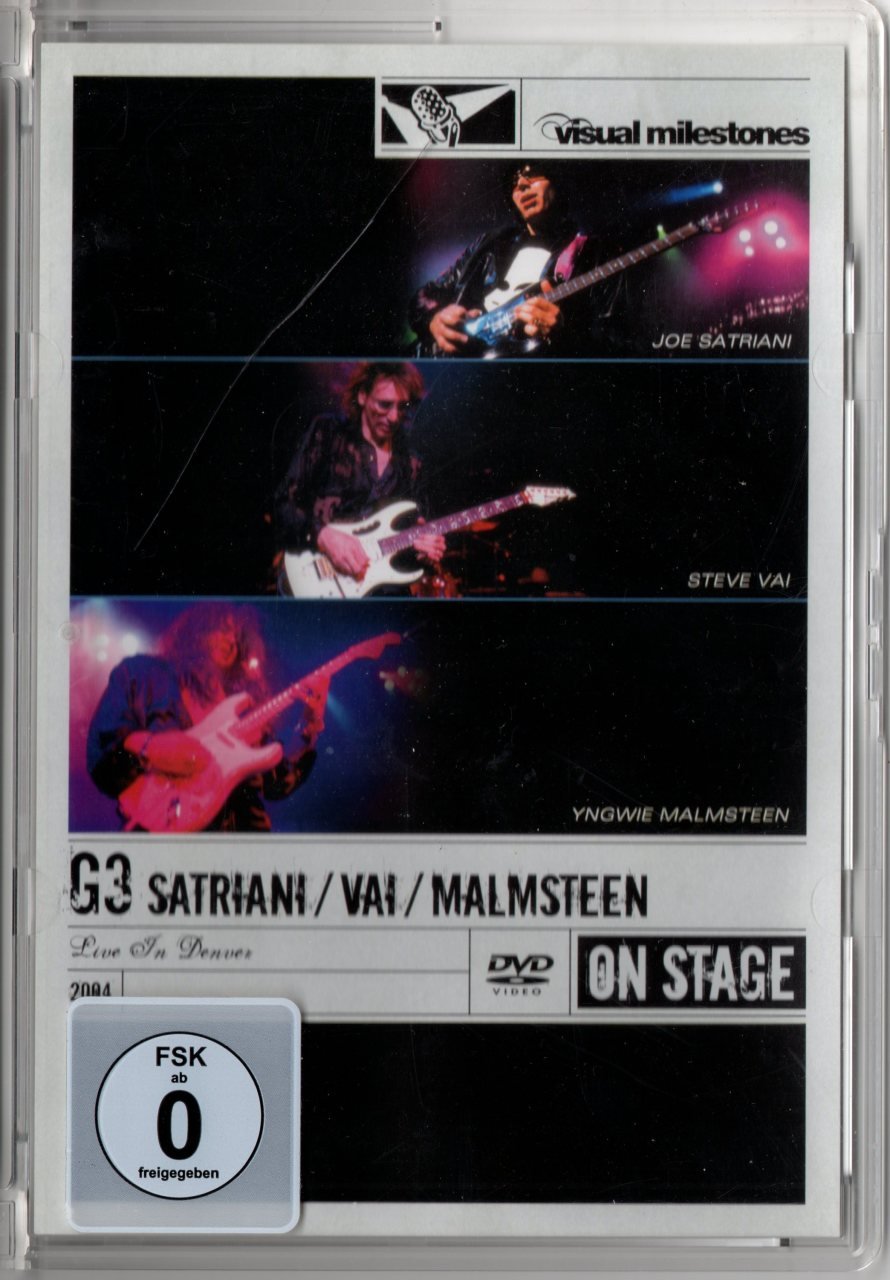 G3 - LIVE IN DENVER (2004) - JOE SATRIANI, STEVE VAI, YNGWIE MALMSTEEN - JEWEL CASE DVD 2.EL