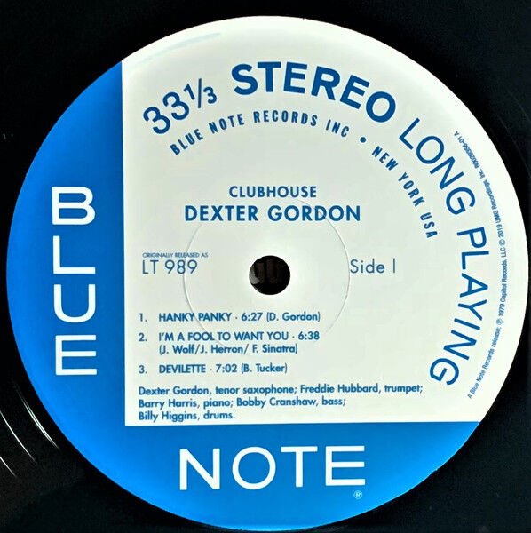 DEXTER GORDON – CLUBHOUSE (1979) - LP 2019 REISSUE 180GR GATEFOLD TONE POET SERIES SIFIR PLAK