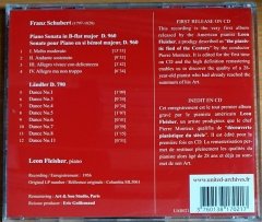 SCHUBERT: SONATA D.960 / LANDLER D.790 / LEON FLEISHER - CD UNITED ARCHIVES 2.EL