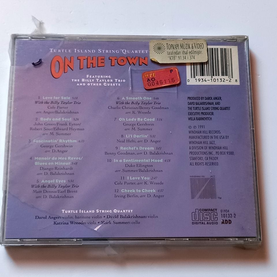 TURTLE ISLAND STRING QUARTET FEATURING THE BILLY TAYLOR TRIO – ON THE TOWN (1991) - CD SIFIR