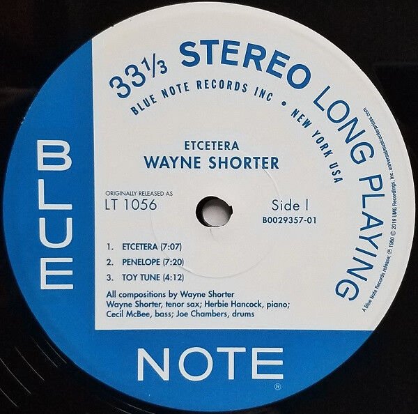 WAYNE SHORTER - ETCETERA (1980) - LP BLUE NOTE TONE POET SERIES 180GR 2019 EDITION SIFIR PLAK