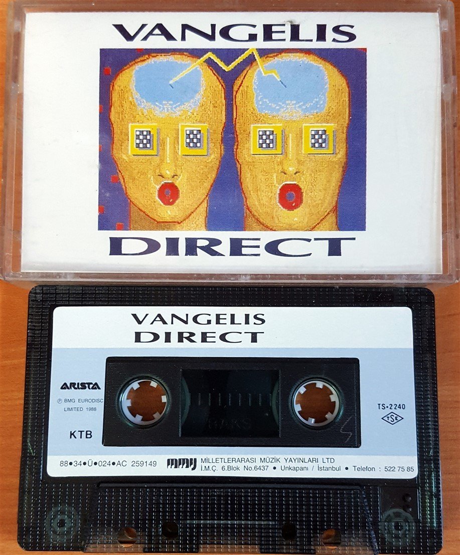 VANGELIS - DIRECT (1988) MMY CASSETTE MADE IN TURKEY ''USED'' PAPER LABEL
