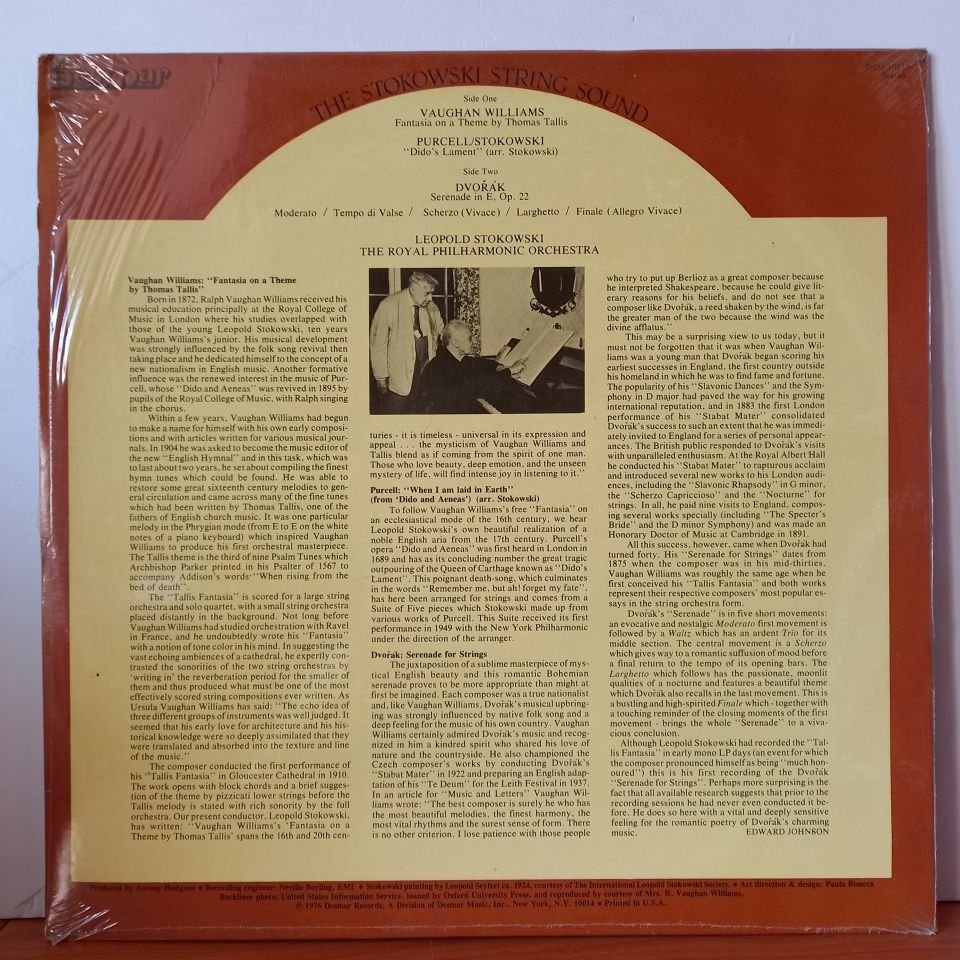 LEOPOLD STOKOWSKI, THE ROYAL PHILHARMONIC ORCHESTRA – THE STOKOWSKI STRING SOUND (1976) - LP DÖNEM BASKI SIFIR PLAK