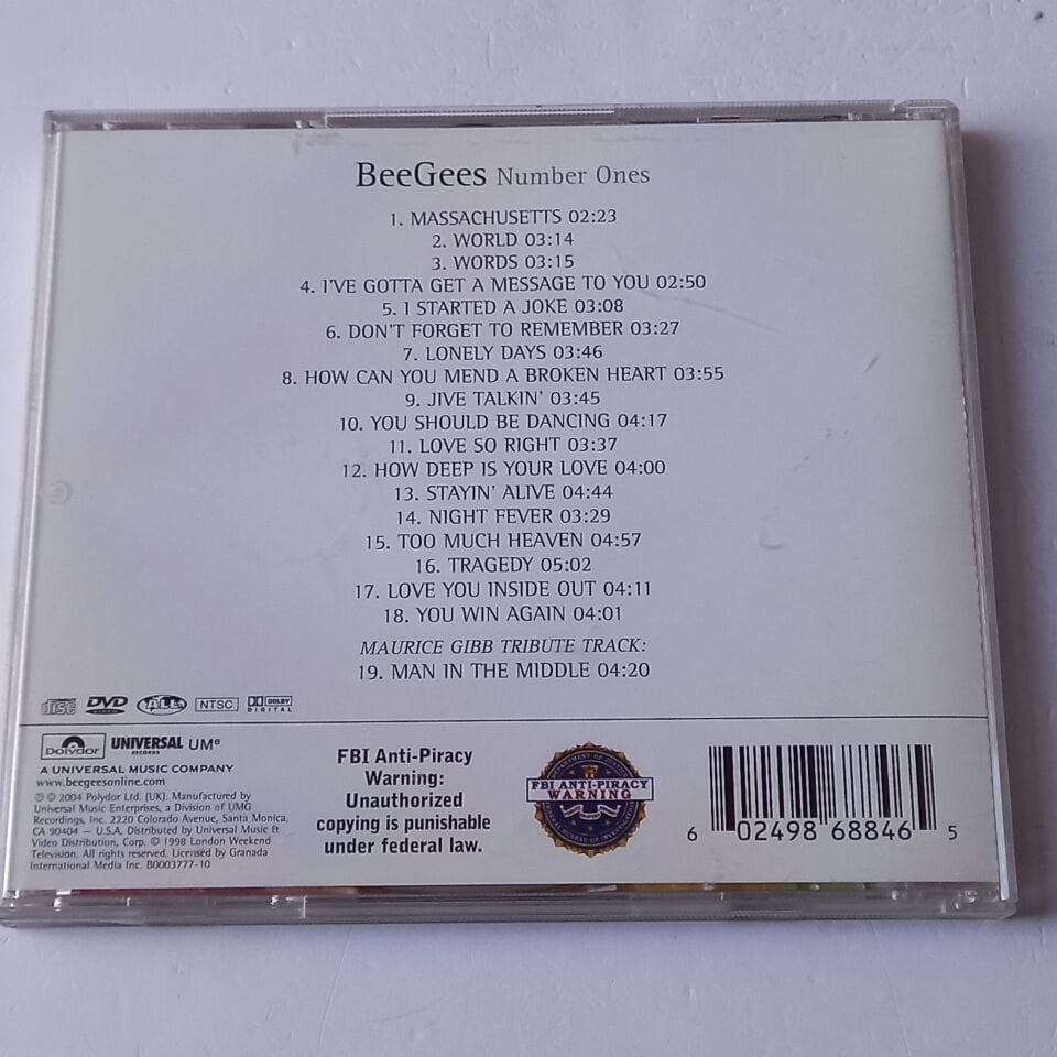 BEE GEES – NUMBER ONES (2004) - CD + DVD 2.EL