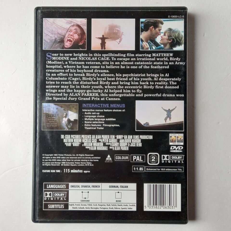BIRDY - ALAN PARKER, NICOLAS CAGE, MATTHEW MODINE - DVD 2.EL