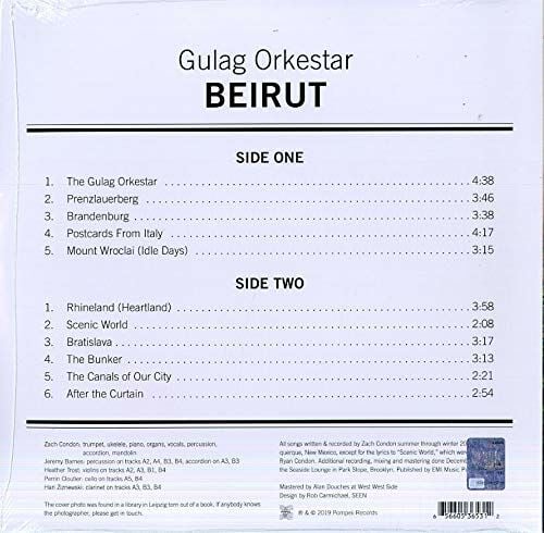 BEIRUT - GULAG ORKESTAR (2006) - LP 2019 EDITION SIFIR PLAK