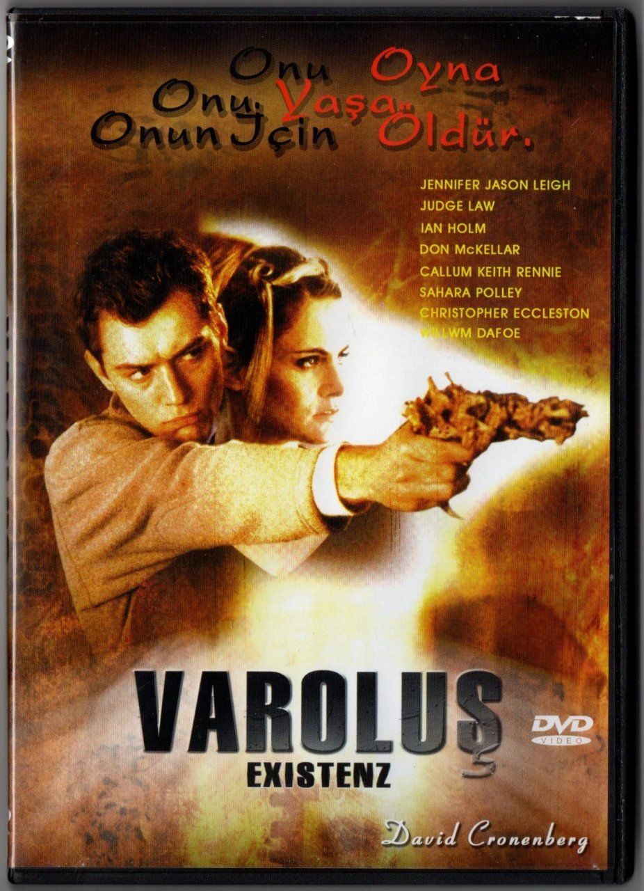 VAROLUŞ - EXISTENZ - JENNIFER JASON LEIGH - JUDE LAW - WILLEM DAFOE - DAVID CRONENBERG - DVD AMBALAJINDA SIFIR