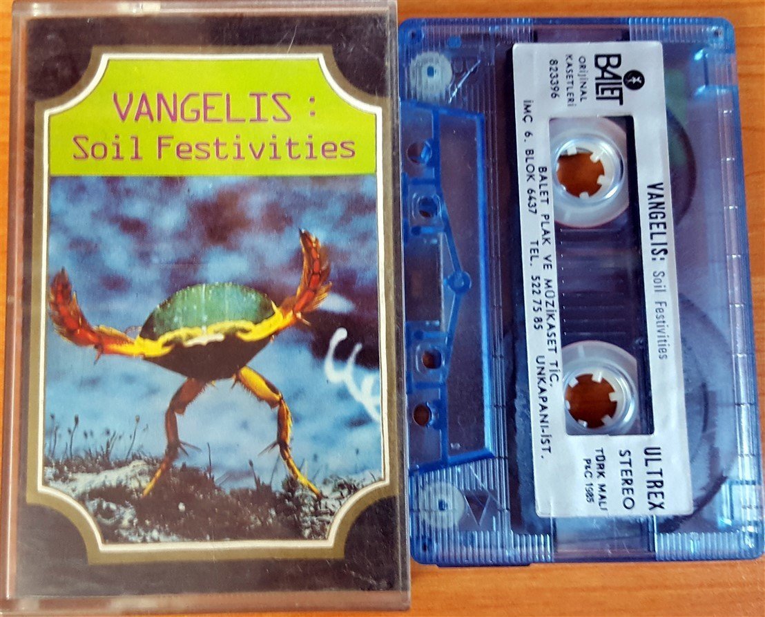 VANGELIS - SOIL FESTIVITIES (1985) BALET CASSETTE MADE IN TURKEY ''USED'' PAPER LABEL