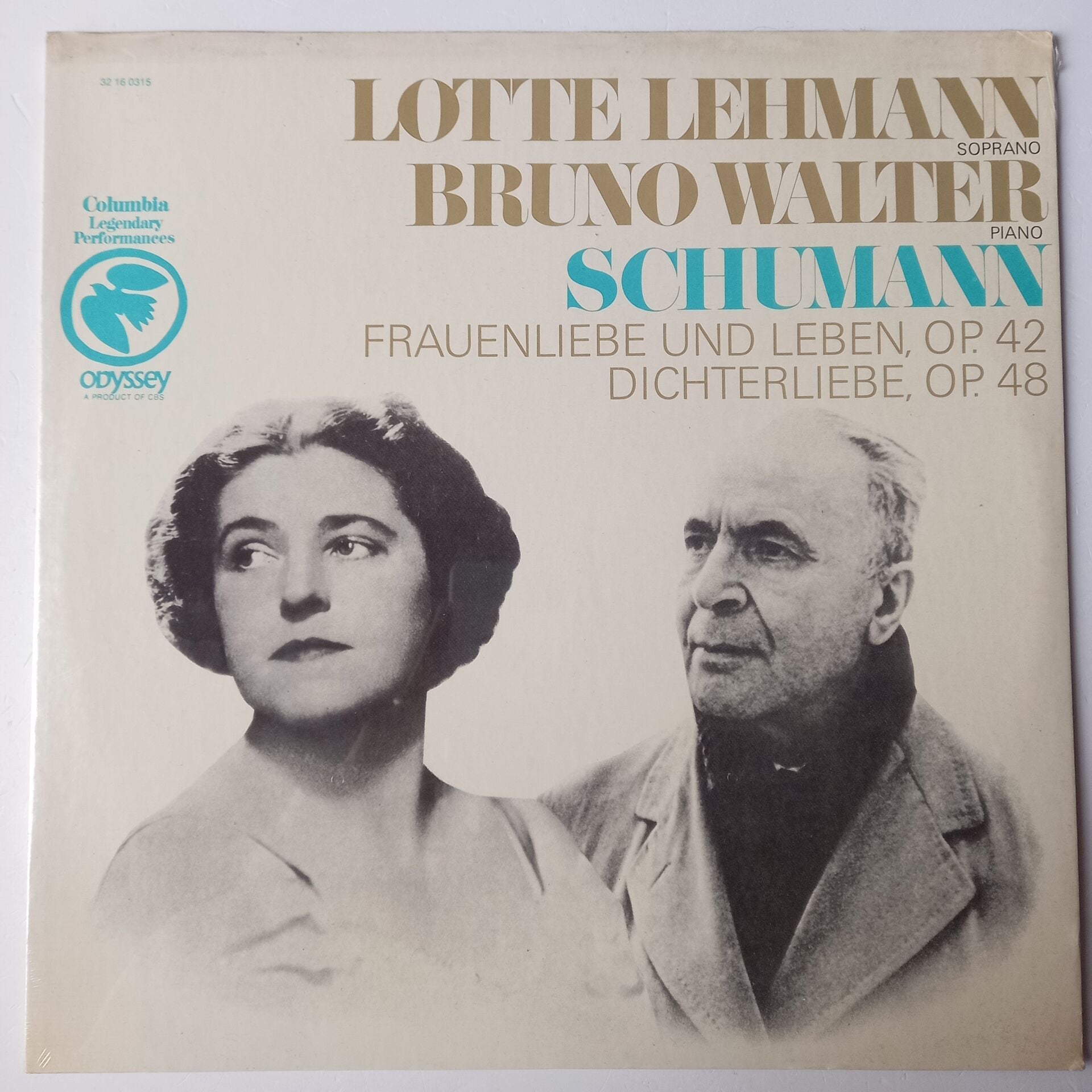 SCHUMANN : LOTTE LEHMANN - BRUNO WALTER – FRAUENLIEBE UND LEBEN, OP. 42 / DICHTERLIEBE, OP. 48 - LP DÖNEM BASKI SIFIR PLAK