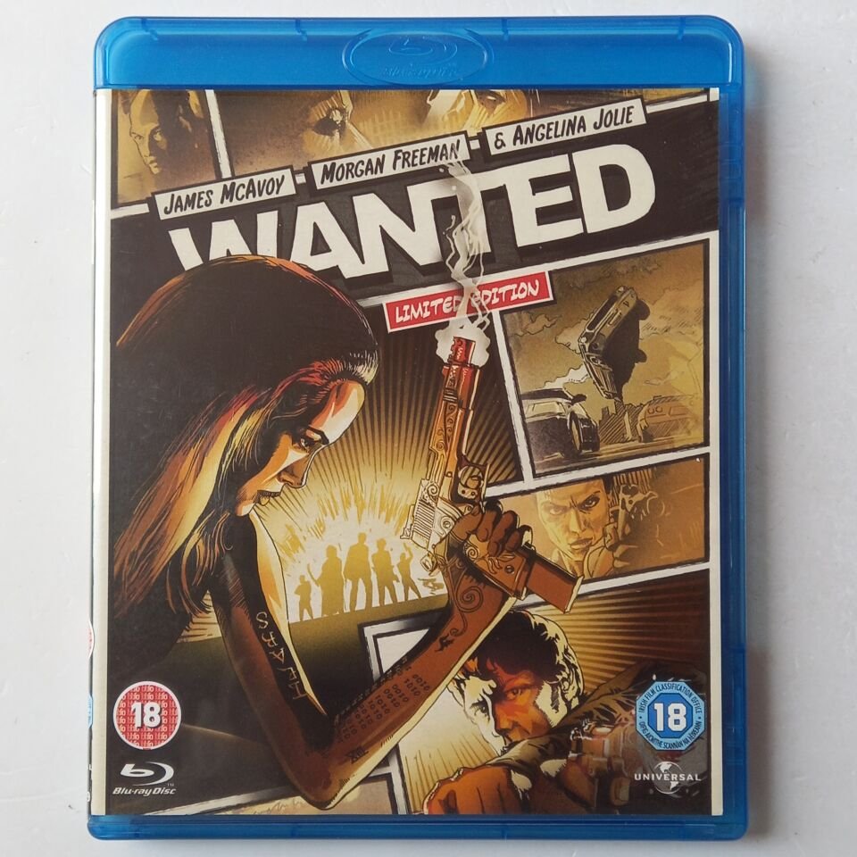 WANTED - JAMES MCAVOY, MORGAN FREEMAN, ANGELINA JOLIE - BLU-RAY 2.EL