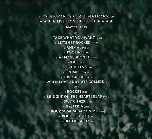 DEF LEPPARD - DIAMOND STAR HEROES / LIVE FROM SHEFFIELD (2025) - 2xCD + 1xBLU-RAY  / DIGIPACK AMBALAJINDA SIFIR