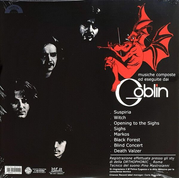 GOBLIN – SUSPIRIA SOUNDTRACK (1977) - LP 2024 BLUE IRIS COLOURED EDITION SIFIR PLAK