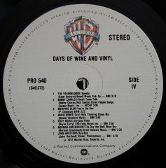 THE DAYS OF WINE AND VINYL (ARLO GUTHRIE,TIM BUCKLEY,ARTHUR CONLEY,BONNIE RAITT,MICKEY HART...) - 2.EL 2PLAK PROMOTIONAL COPY