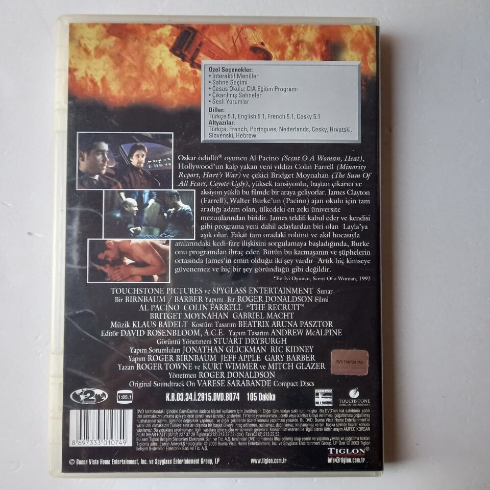 THE RECRUIT - ÇAYLAK - AL PACINO - COLIN FARRELL - DVD 2.EL