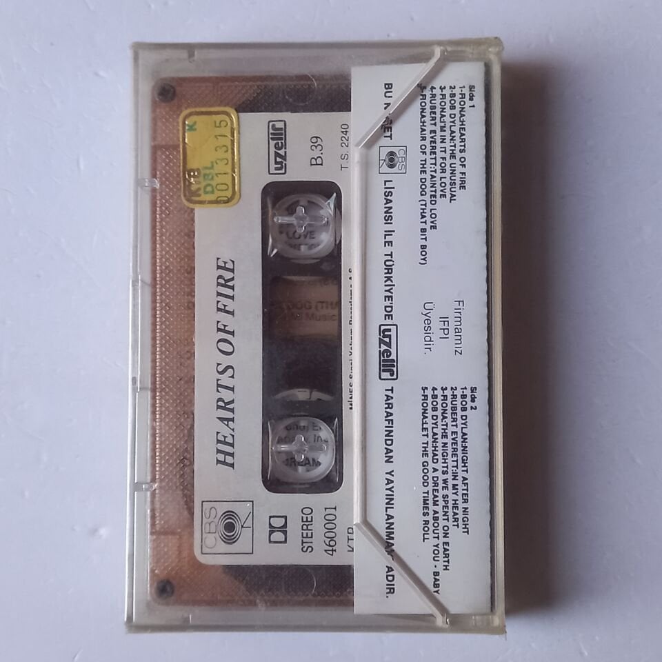 HEARTS OF FIRE - SOUNDTRACK - FIONA - BOB DYLAN -  RUPERT EVERETT (1987) - KASET SIFIR