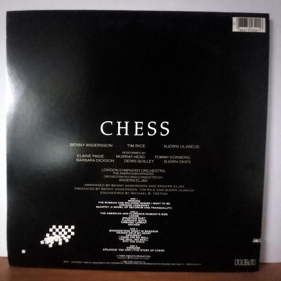 CHESS / BENNY ANDERSSON, TIM RICE, BJÖRN ULVAEUS (1984) - 2LP 2.EL PLAK