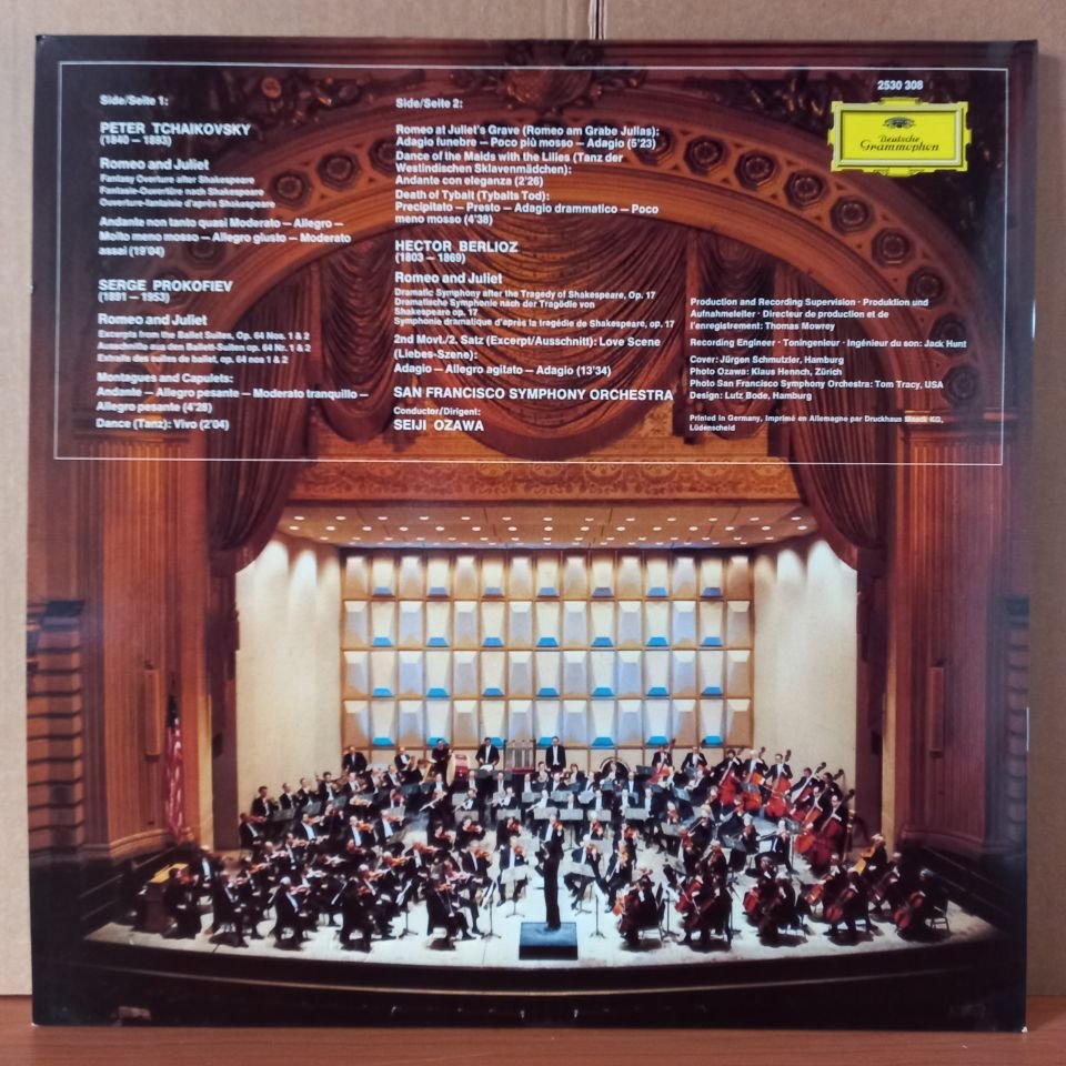 BERLIOZ • TCHAIKOVSKY • PROKOFIEV / ROMEO AND JULIET / SAN FRANCISCO SYMPHONY ORCHESTRA • SEIJI OZAWA (1973) - LP 2.EL PLAK