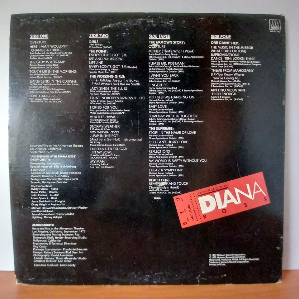 DIANA ROSS – AN EVENING WITH DIANA ROSS (1977) - LP 2.EL PLAK