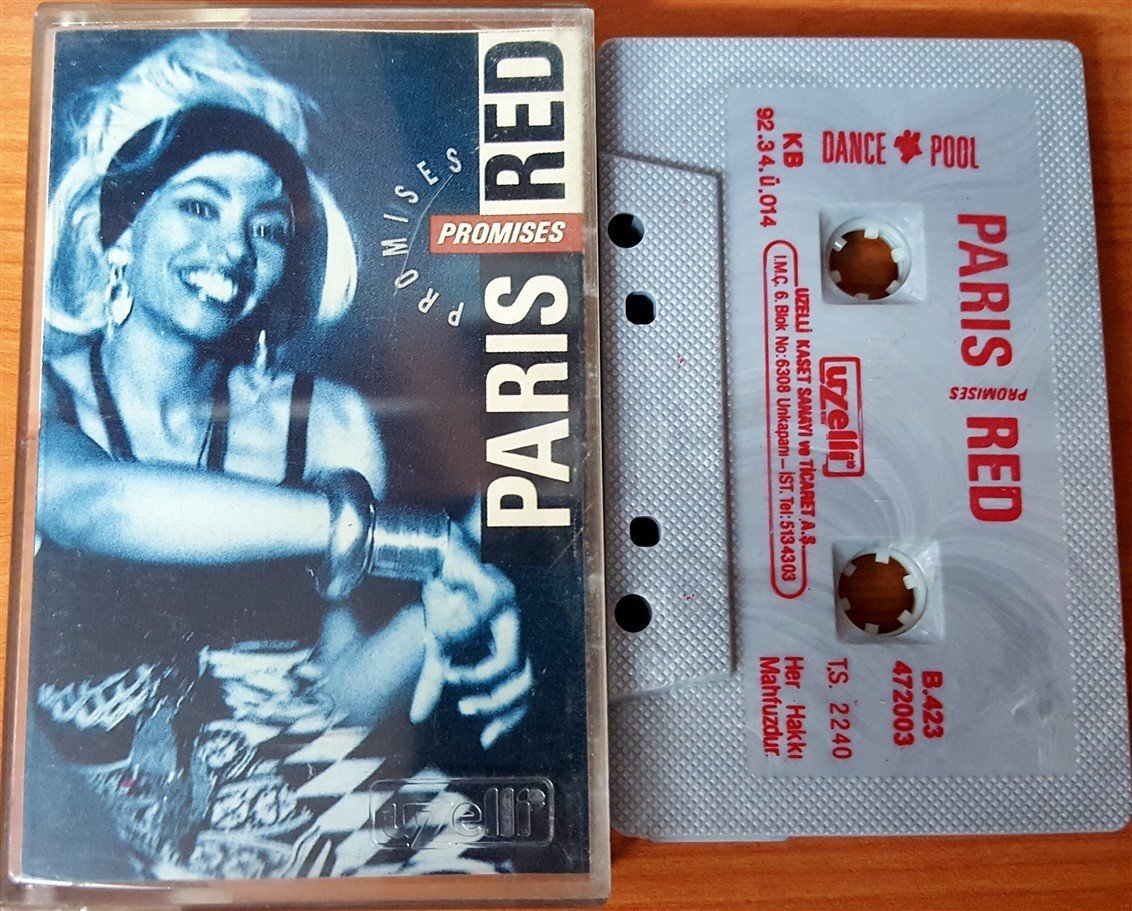 PARIS RED - PROMISES (1992) UZELLI CASSETTE MADE IN TURKEY ''USED''