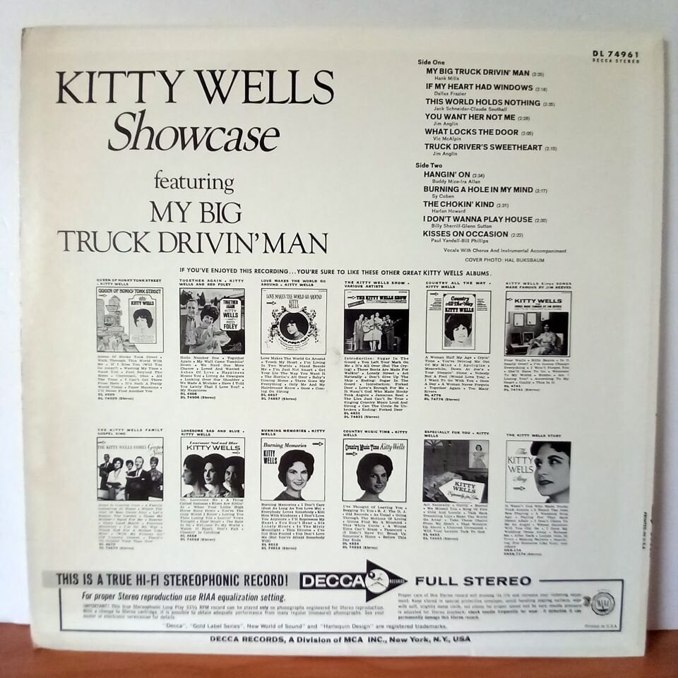 KITTY WELLS – SHOWCASE (1968) - LP 2.EL PLAK