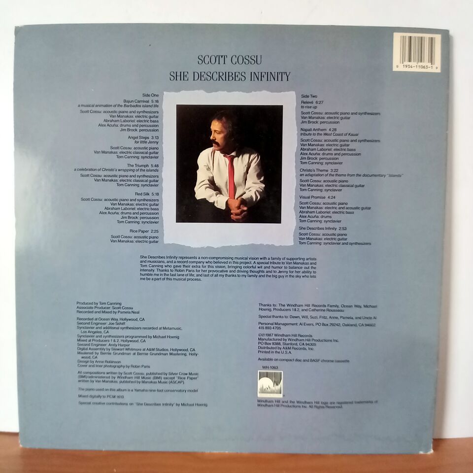 SCOTT COSSU – SHE DESCRIBES INFINITY (1987) - LP 2.EL PLAK