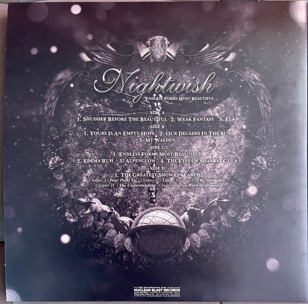 NIGHTWISH - ENDLESS FORMS MOST BEAUTIFUL (2015) - 2LP 2024 CLEAR WITH GOLD & BLACK SPLATTER EDITION SIFIR PLAK