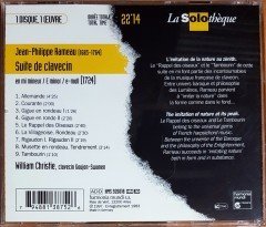 RAMEAU - LE RAPPEL DES OISEAUX / SUITE EN MI MINEUR / WILLIAM CHRISTIE (1997) HARMONIA MUNDI CD 2.EL