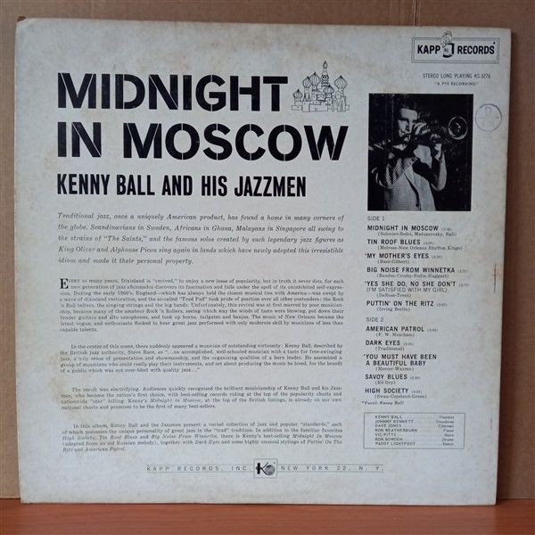 MIDNIGHT IN MOSCOW / KENNY BALL AND HIS JAZZMEN (1962) - LP 2.EL PLAK