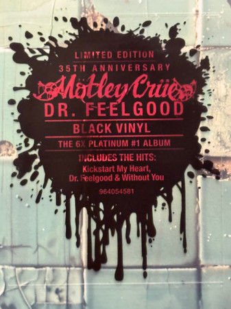 MOTLEY CRUE - DR. FEELGOOD (1989) - LP 2024 35TH ANNIVERSARY LIMITED BLACK VINYL EDITION SIFIR PLAK