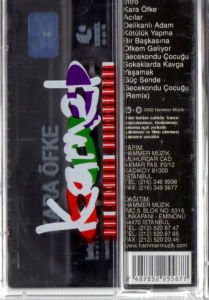 KARA ÖFKE - KARA ÖFKE - TÜRKÇE RAP KASET SIFIR - BİRİNCİ BASKI