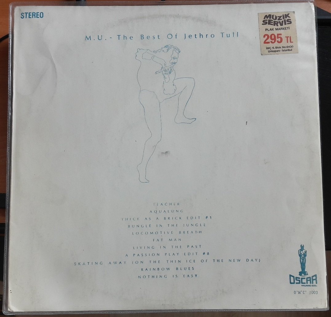 JETHRO TULL - M.U. THE BEST OF JETHRO TULL - 2.EL PLAK YERLİ BASKI