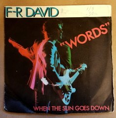 F-R DAVID - WORDS / WHEN THE SUN GOES DOWN (1982) - 7'' 45 DEVİR SINGLE PLAK