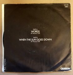F-R DAVID - WORDS / WHEN THE SUN GOES DOWN (1982) - 7'' 45 DEVİR SINGLE PLAK