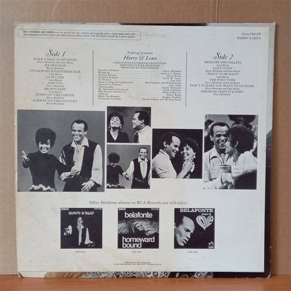 HARRY BELAFONTE AND LENA HORNE – HARRY & LENA (1970) - LP 2.EL PLAK