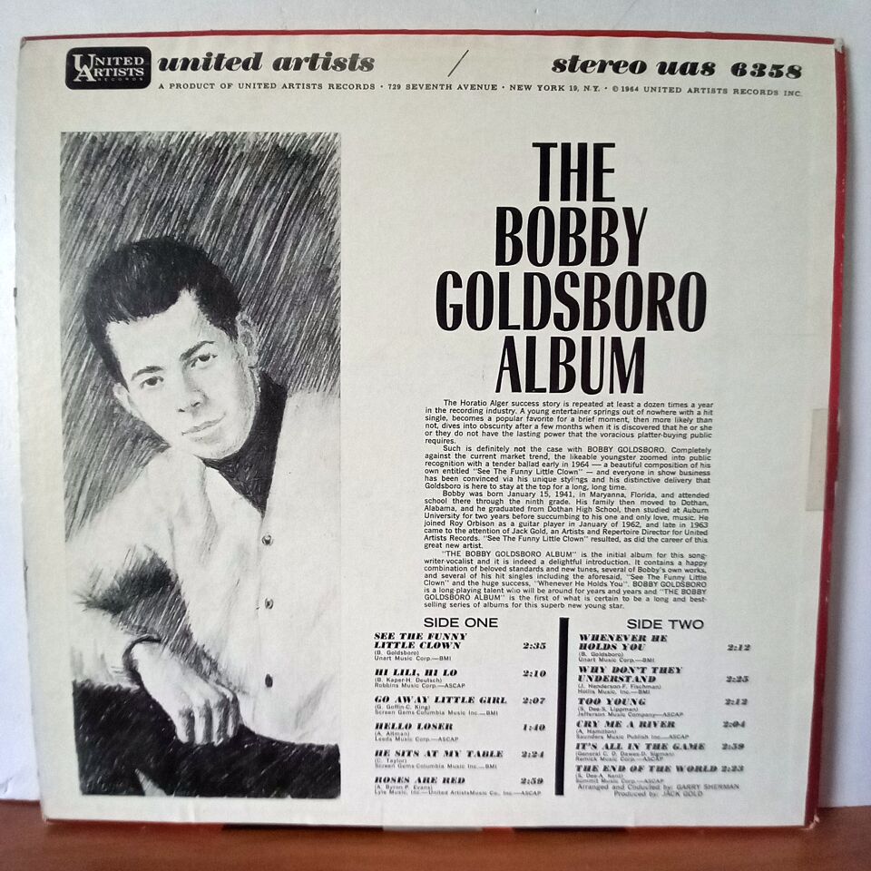 BOBBY GOLDSBORO – THE BOBBY GOLDSBORO ALBUM (1964) - LP 2.EL PLAK