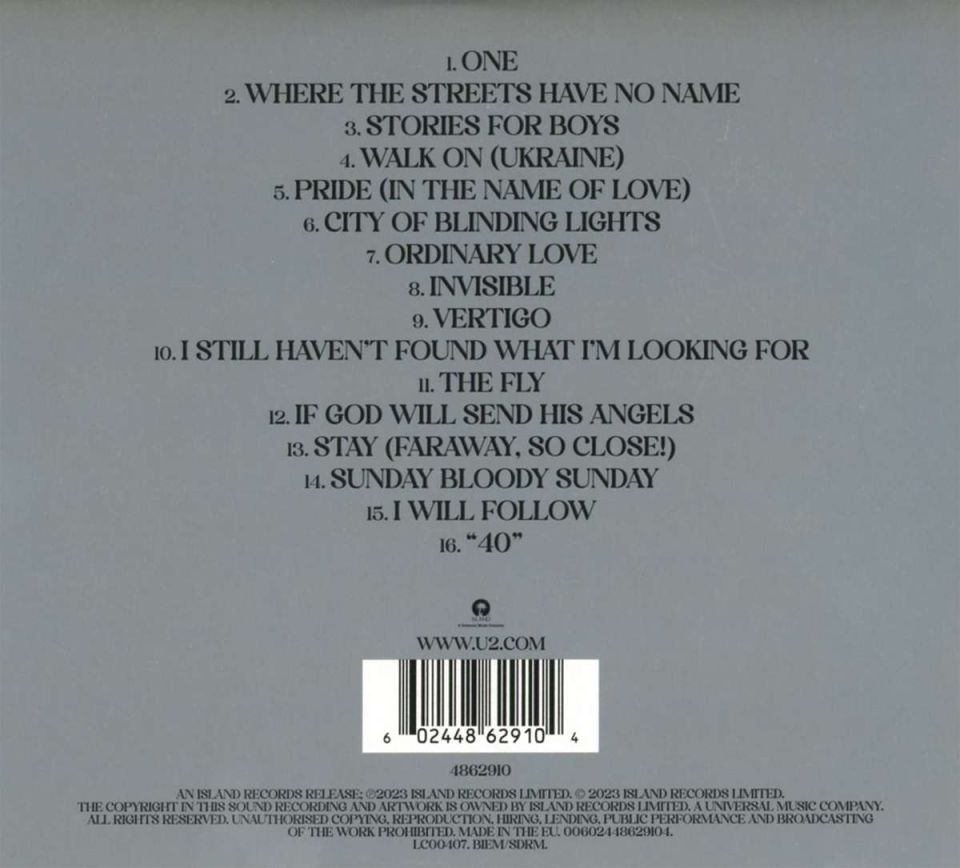 U2 - SONGS OF SURRENDER (2023) - CD DIGIPAK SIFIR